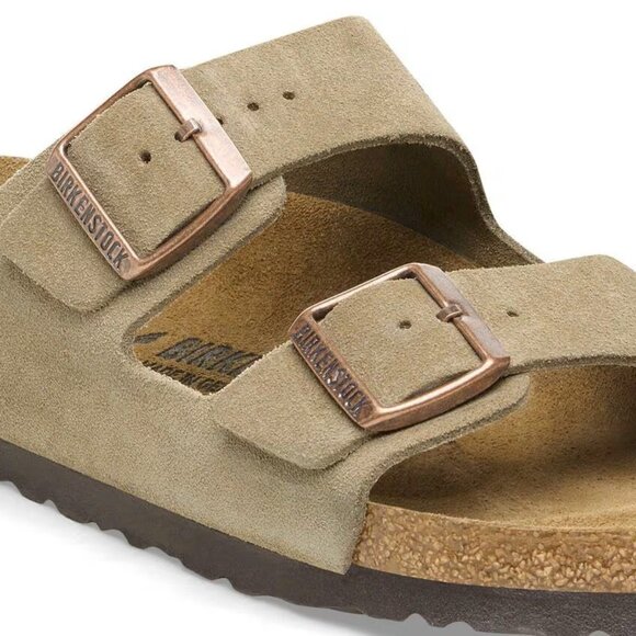 Birkenstock Arizona Soft Footbed Suede Leather Sandals - Taupe 0051461 - Picture 6 of 6